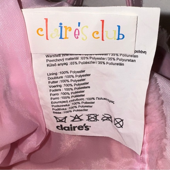 EUC Claire’s crossbody pink kitty bag with glitter detail & adjustable strap - Picture 5 of 6